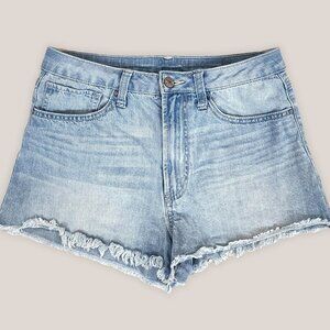 REWASH Light Wash Blue Denim Jean Cut Off Shorts | High Waisted